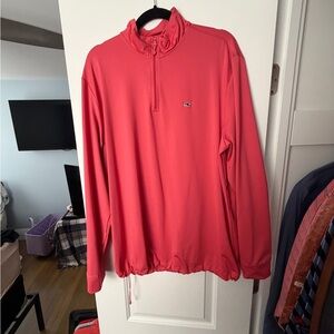 Vineyard Vines Coral Quarter-Zip Top